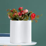 Maxbell Modern Flower Vase Dried Flower Container Porcelain Vases Decoration S White