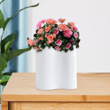 Maxbell Modern Flower Vase Dried Flower Container Porcelain Vases Decoration S White
