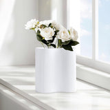 Maxbell Modern Flower Vase Dried Flower Container Porcelain Vases Decoration S White