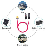 Maxbell Solar Charge Cable for Battery Pack XT60 Adapter Male Female Connector