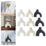 Maxbell Modern Flower Vase Creative Decorative Ceramic Vase for Party Desk Home White Small