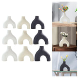 Maxbell Modern Flower Vase Creative Decorative Ceramic Vase for Party Desk Home White Small