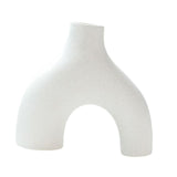 Maxbell Modern Flower Vase Creative Decorative Ceramic Vase for Party Desk Home White Small