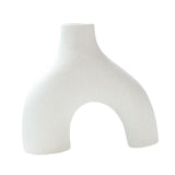 Maxbell Modern Flower Vase Creative Decorative Ceramic Vase for Party Desk Home White Small