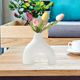 Maxbell Modern Flower Vase Creative Decorative Ceramic Vase for Party Desk Home White Small