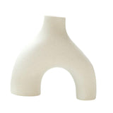 Maxbell Modern Flower Vase Creative Decorative Ceramic Vase for Party Desk Home Beige Medium