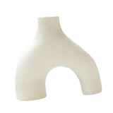 Maxbell Modern Flower Vase Creative Decorative Ceramic Vase for Party Desk Home Beige Medium