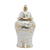 Maxbell Ceramic Ginger Jars with Lid Temple Jar Storage Home Organizer Flower Vase