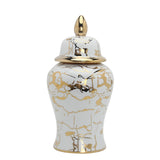 Maxbell Ceramic Ginger Jars with Lid Temple Jar Storage Home Organizer Flower Vase