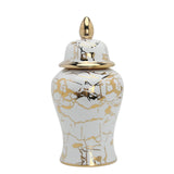 Maxbell Ceramic Ginger Jars with Lid Temple Jar Storage Home Organizer Flower Vase