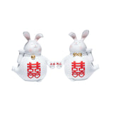 Maxbell Creative Couple Rabbit Figurine Wedding Gifts for Shelf Home Decoration