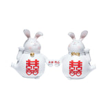 Maxbell Creative Couple Rabbit Figurine Wedding Gifts for Shelf Home Decoration
