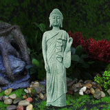 Maxbell Buddha Fish Tank Statue Figurine Aquarium Decoration Balcony Home Office Left Hand