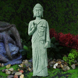 Maxbell Buddha Fish Tank Statue Figurine Aquarium Decoration Balcony Home Office Right Hand