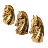 Maxbell Ceramic Horse Head Sculpture Crafts Figurine for Cabinet Desktop Decor S