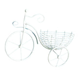Maxbell Bicycle Flower Basket Wall Hanging Art for Fence Garden Decoration White