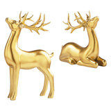 Maxbell 2Pcs Nordic Couple Deer Statue Figurine Sculpture for Living Room Decoration