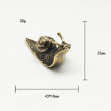 Maxbell Pure Brass Snail Figurines Miniature Sculpture Small Snail Statue