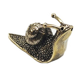 Maxbell Pure Brass Snail Figurines Miniature Sculpture Small Snail Statue