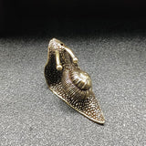 Maxbell Pure Brass Snail Figurines Miniature Sculpture Small Snail Statue