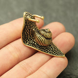Maxbell Pure Brass Snail Figurines Miniature Sculpture Small Snail Statue