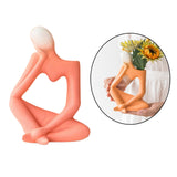 Maxbell Ceramic Vase Thinker Statue Abstract Art for TV Cabinet Living Room Decor red