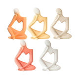 Maxbell Ceramic Vase Thinker Statue Abstract Art for TV Cabinet Living Room Decor red