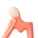 Maxbell Ceramic Vase Thinker Statue Abstract Art for TV Cabinet Living Room Decor red