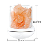 Maxbell Portable Essential Diffuser Night Light LED Salt Lamp for Bedside Home Decor White