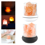 Maxbell Portable Essential Diffuser Night Light LED Salt Lamp for Bedside Home Decor White