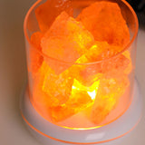 Maxbell Portable Essential Diffuser Night Light LED Salt Lamp for Bedside Home Decor White