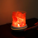 Maxbell Portable Essential Diffuser Night Light LED Salt Lamp for Bedside Home Decor White