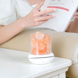 Maxbell Portable Essential Diffuser Night Light LED Salt Lamp for Bedside Home Decor Black