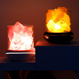 Maxbell Portable Essential Diffuser Night Light LED Salt Lamp for Bedside Home Decor Black