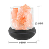 Maxbell Portable Essential Diffuser Night Light LED Salt Lamp for Bedside Home Decor Black