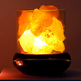 Maxbell Portable Essential Diffuser Night Light LED Salt Lamp for Bedside Home Decor Black