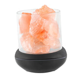 Maxbell Portable Essential Diffuser Night Light LED Salt Lamp for Bedside Home Decor Black