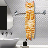 Maxbell Multipurpose Cat Funny Hand Towels Drying Hands Absorbent Soft Drying Towel A