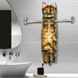 Maxbell Multipurpose Cat Funny Hand Towels Drying Hands Absorbent Soft Drying Towel D