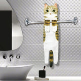 Maxbell Multipurpose Cat Funny Hand Towels Drying Hands Absorbent Soft Drying Towel E