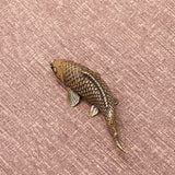 Maxbell Pure Brass Fish Figurines Miniature Animal Model Sculpture Small Fish Statue