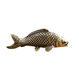 Maxbell Pure Brass Fish Figurines Miniature Animal Model Sculpture Small Fish Statue