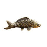Maxbell Pure Brass Fish Figurines Miniature Animal Model Sculpture Small Fish Statue