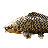 Maxbell Pure Brass Fish Figurines Miniature Animal Model Sculpture Small Fish Statue