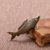 Maxbell Pure Brass Fish Figurines Miniature Animal Model Sculpture Small Fish Statue