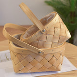Maxbell Woven Storage Bin Eggs Candy Basket Rattan Flower Basket for Garden Party 19cmx15cmx10cm