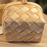 Maxbell Woven Storage Bin Eggs Candy Basket Rattan Flower Basket for Garden Party 19cmx15cmx10cm