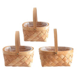 Maxbell Woven Storage Bin Eggs Candy Basket Rattan Flower Basket for Garden Party 19cmx15cmx10cm