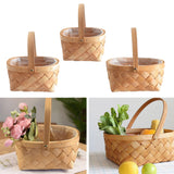 Maxbell Woven Storage Bin Eggs Candy Basket Rattan Flower Basket for Garden Party 19cmx15cmx10cm