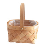 Maxbell Woven Storage Bin Eggs Candy Basket Rattan Flower Basket for Garden Party 19cmx15cmx10cm